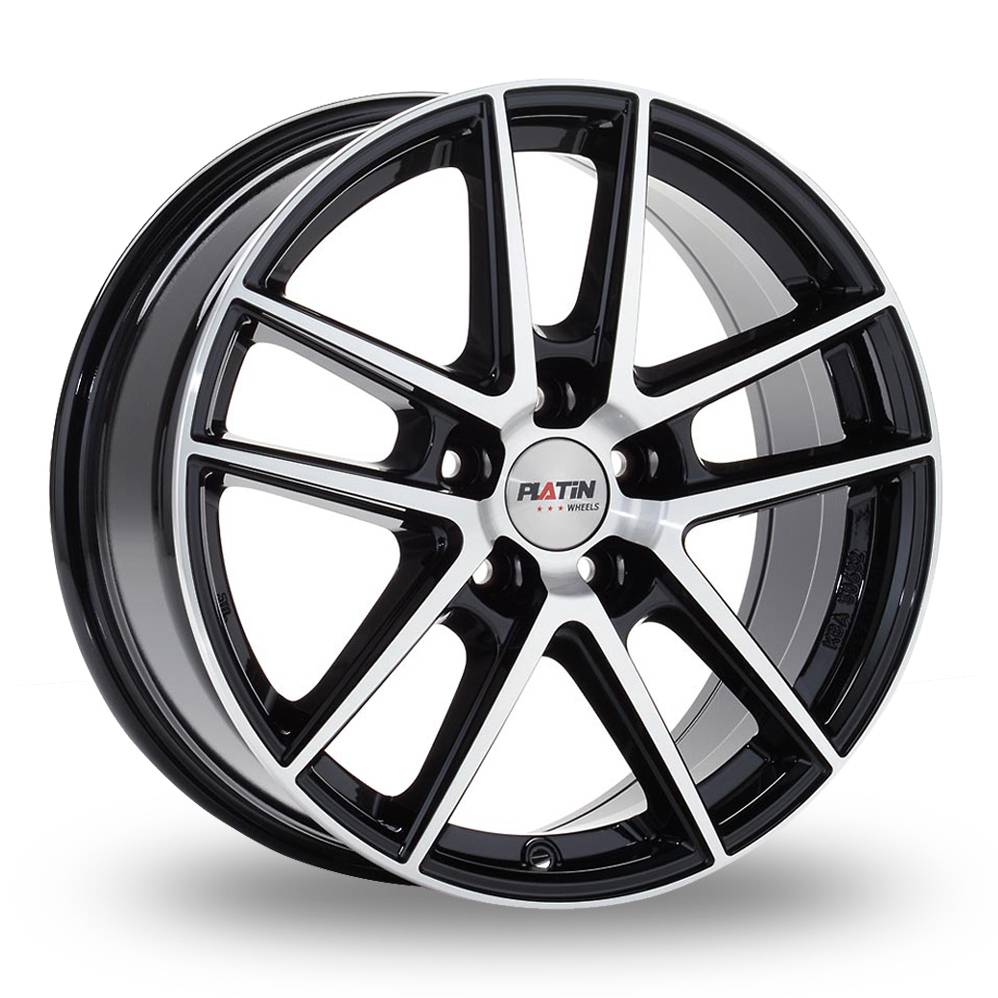 6x15 5x100 ET38.1 Platin P 73 (D Schwarz Fr.pol) (57.1cb) (580kg Load) (PL) Alloy Wheels