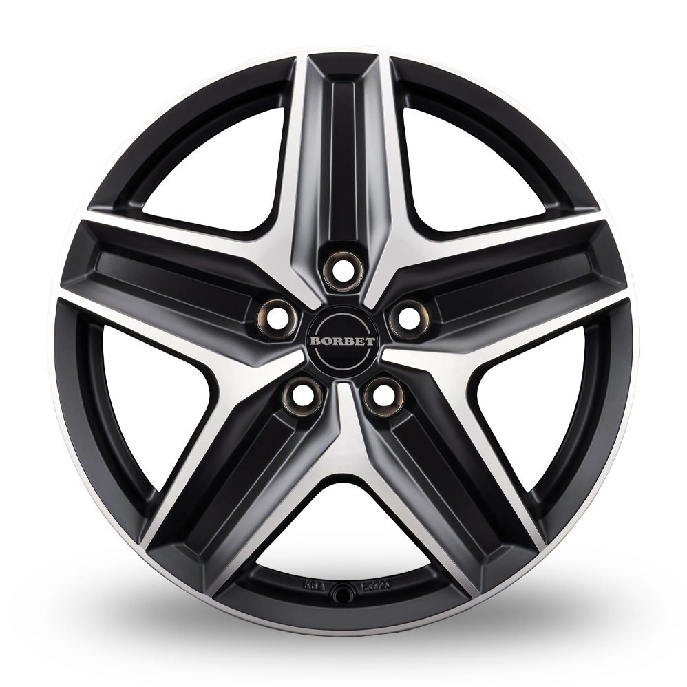 18" Borbet CWZ Matt Black Polished Alloy Wheels