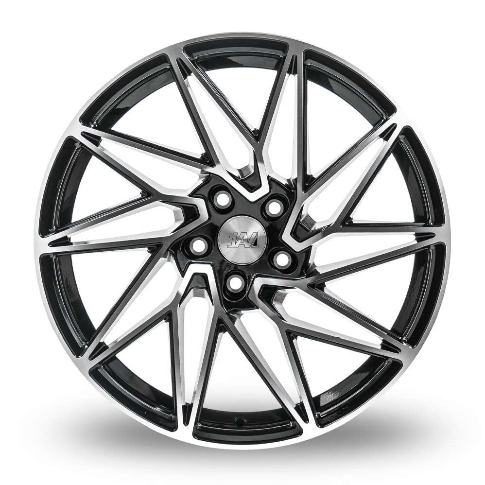 18" 1AV ZX10 Gloss Black Polished Alloy Wheels