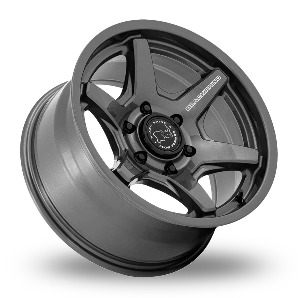 17" Black Rhino BR035 Kuma (USA Warehouse) Gloss Gunmetal Alloy Wheels