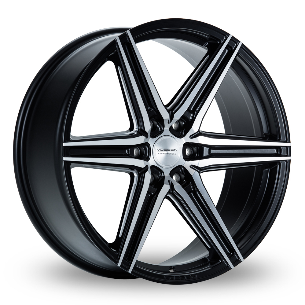 Vossen HF6-2 (10x24) (Deep Concave) Brushed Matt Black Alloy Wheels
