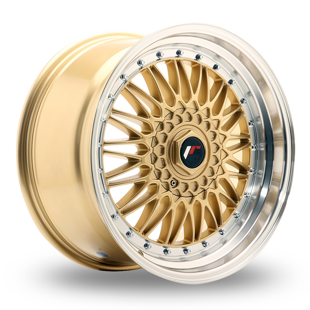 Japan Racing JR9 (9x18) (Custom Fitment) Gold Machined Lip Alloy Wheels