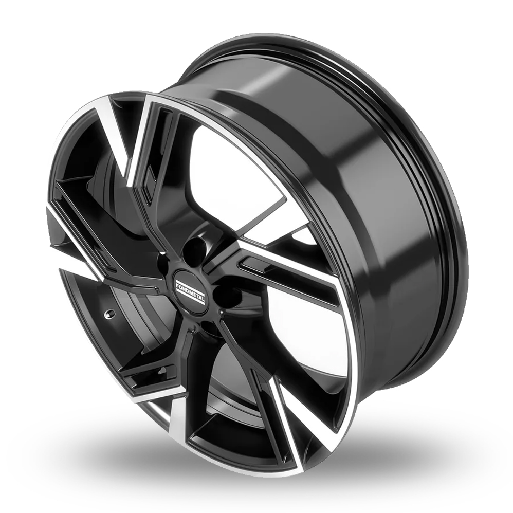 20" Fondmetal Atena Gloss Black Part Machined Alloy Wheels