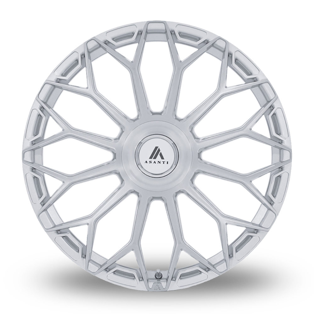 22" Asanti Black AB051 Envoy (USA Warehouse) Gloss Silver Brushed Alloy Wheels