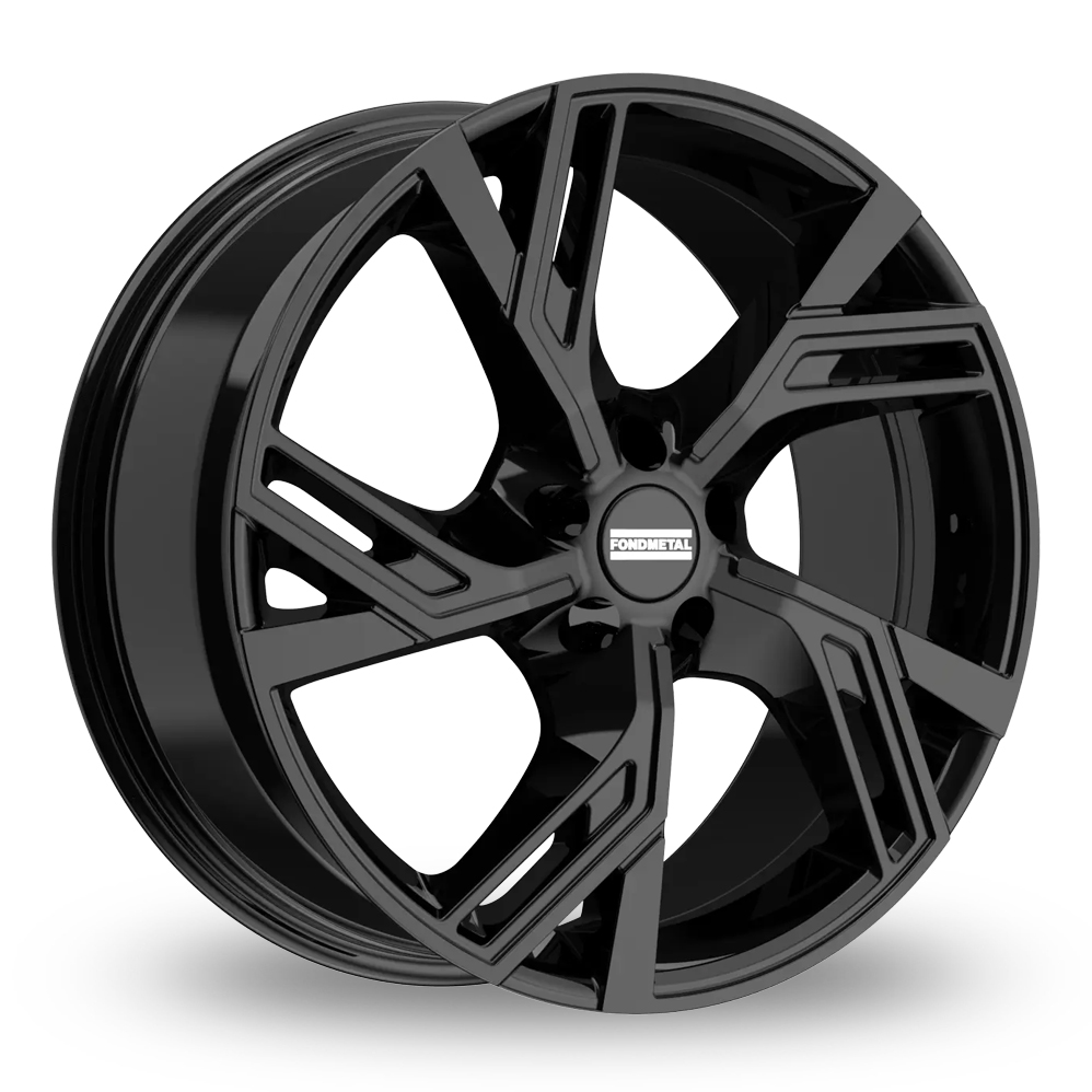 8x18 5x112 ET39 Fondmetal Atena (Glossy Black) (66.5cb) (825kg Load) (13.8kg Weight) (Spheric D.25.6/26 Seat) (H2) (IT) Alloy Wheels