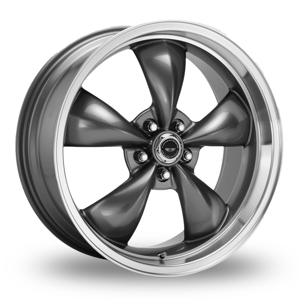 American Racing AR105 Torq Thrust M Anthracite With Machined Lip Alloy Wheels