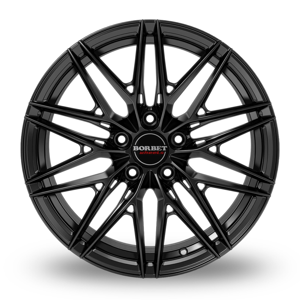 18" Borbet FB1 Gloss Black Alloy Wheels