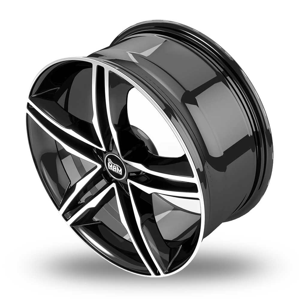 18" MAM A1 Black Polished Alloy Wheels