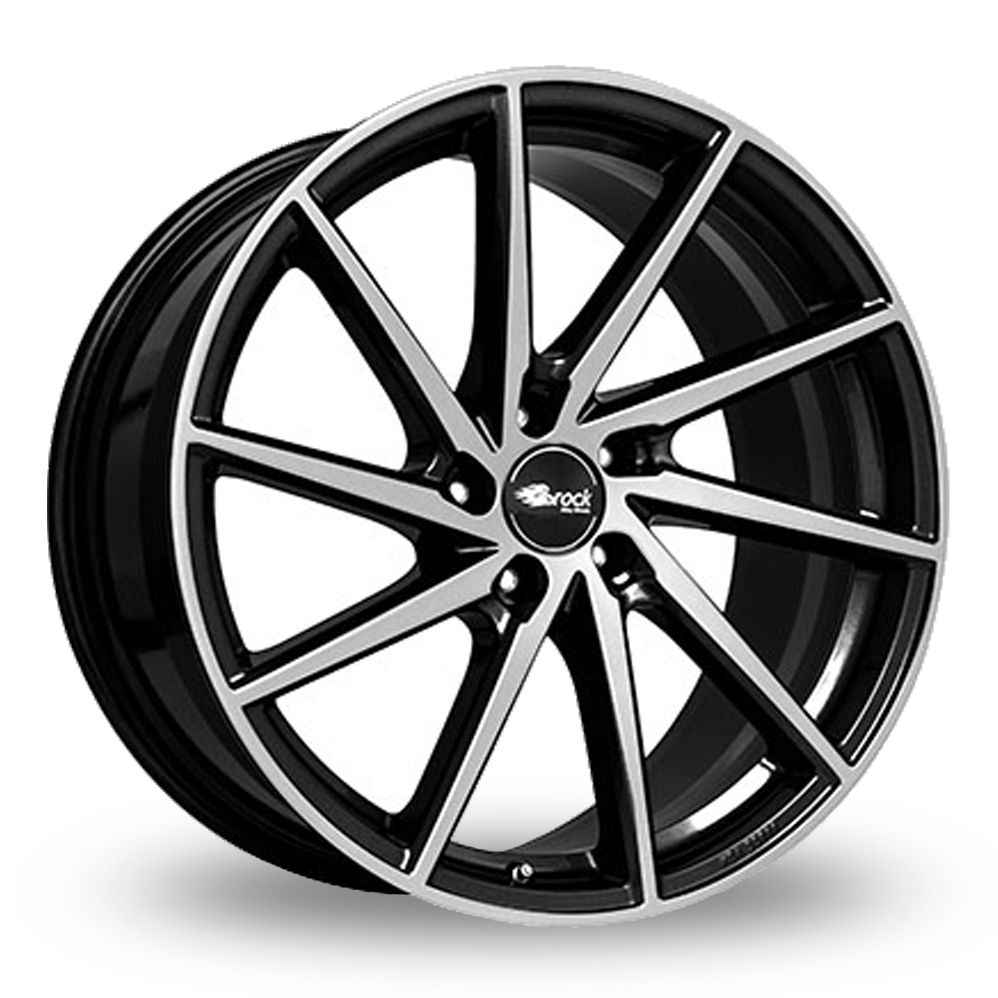 Brock B37 Gloss Black Polished Alloy Wheels