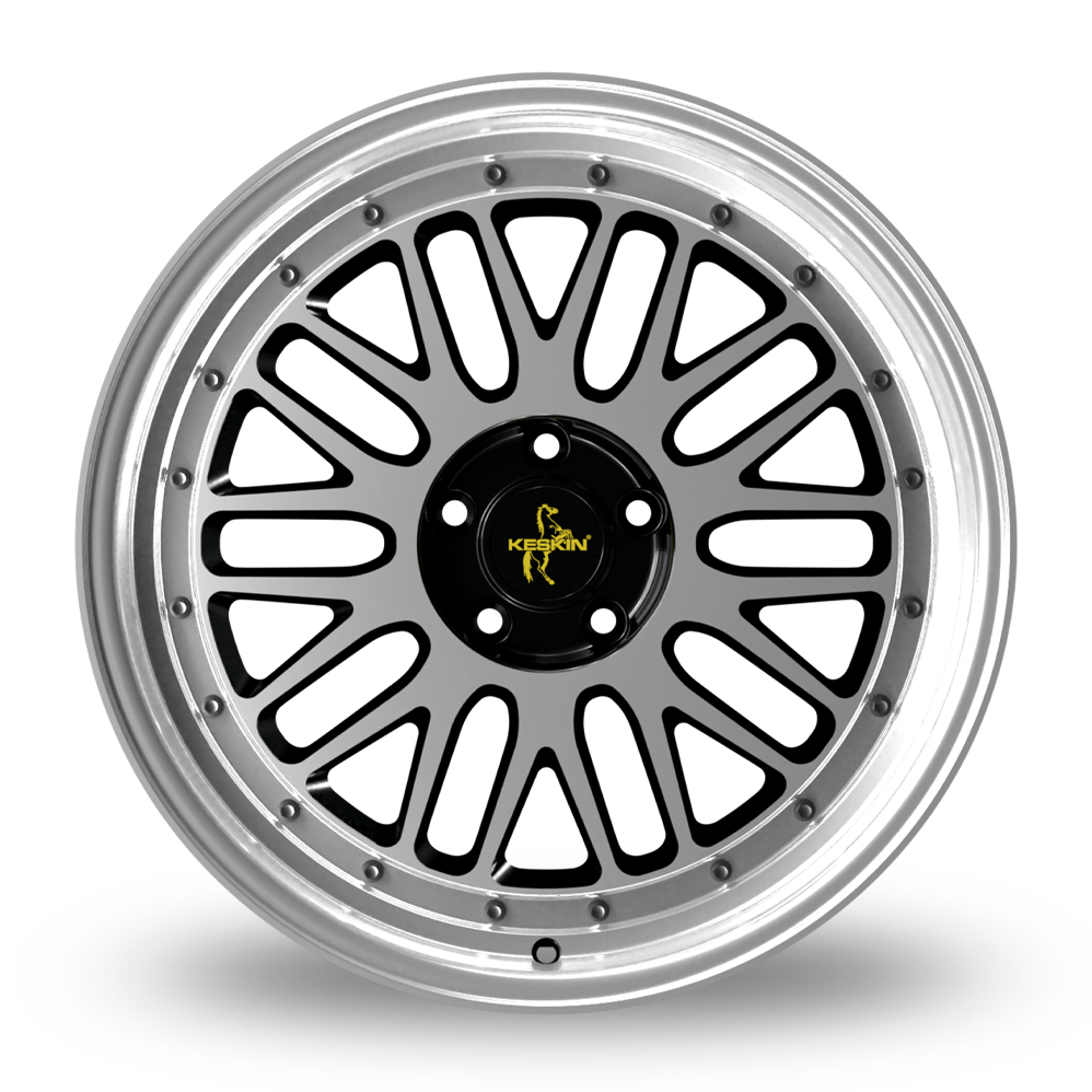 19" Keskin Tuning KT22 Black Polished Alloy Wheels