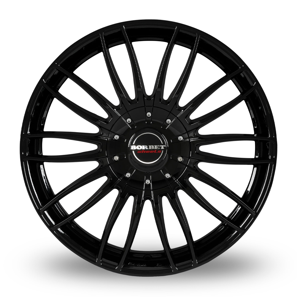 21" Borbet CW3 Gloss Black Alloy Wheels