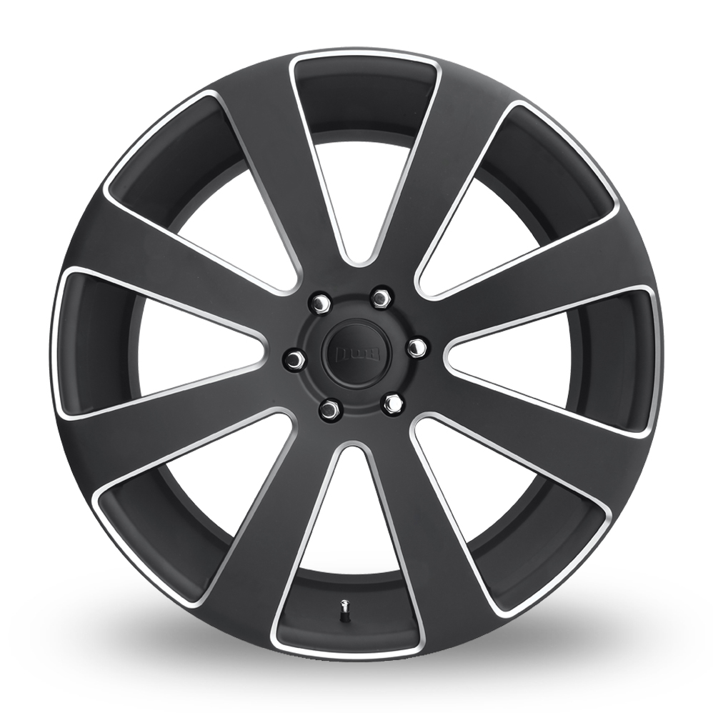 26" DUB S187 8-Ball Matt Black Milled Alloy Wheels
