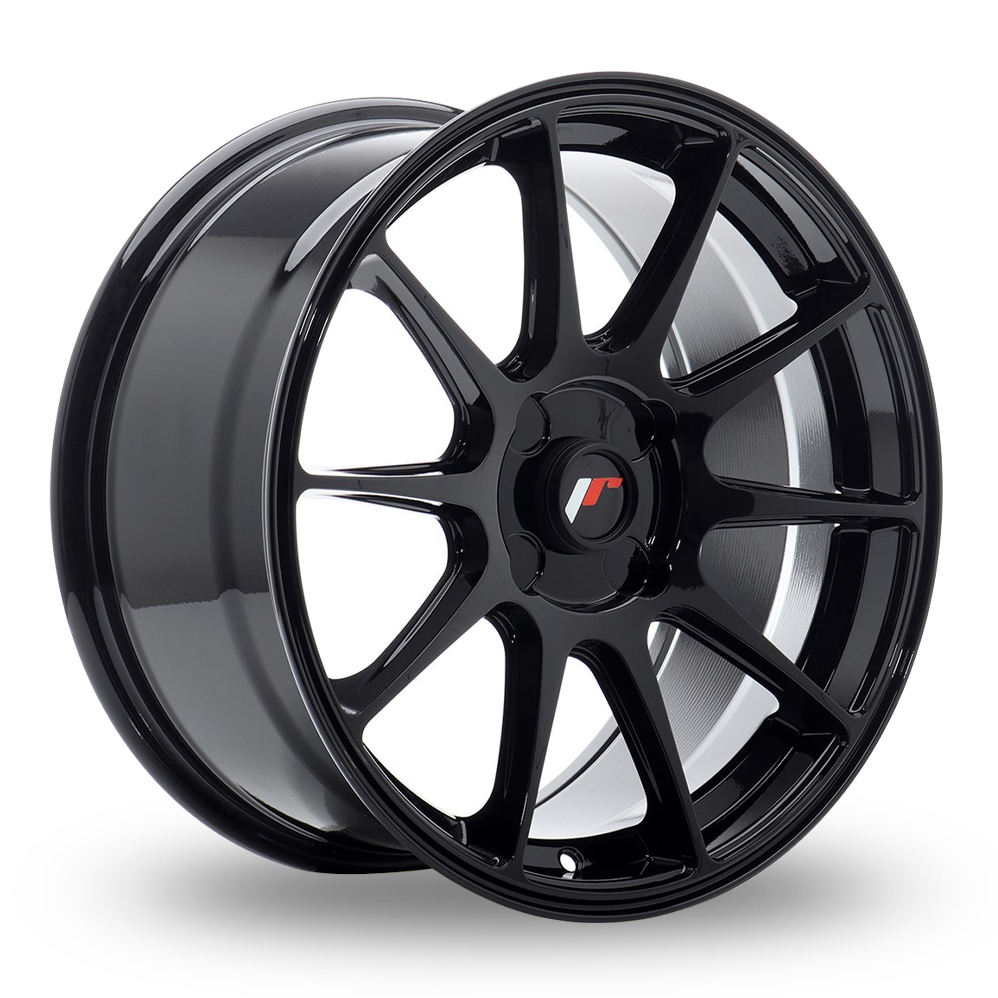 Japan Racing JR11 (8x17) (Custom Fitment) Gloss Black Alloy Wheels