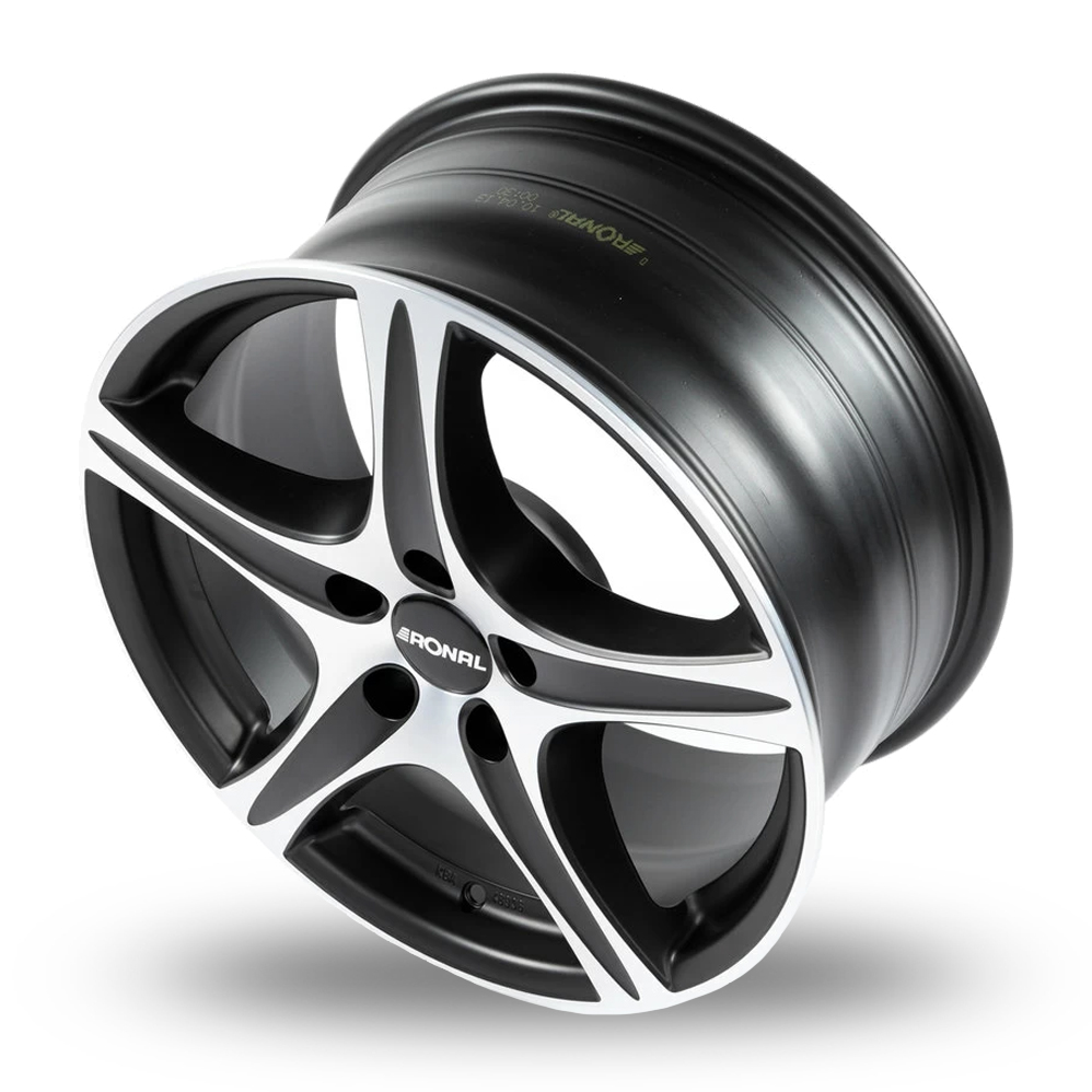 17" Ronal R56 Matt Black Polished Alloy Wheels