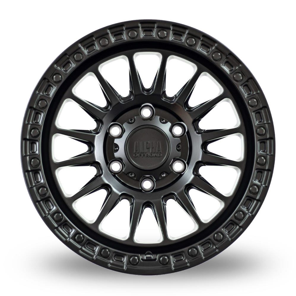 18" Alpha Off-Road Combat Satin Black Alloy Wheels