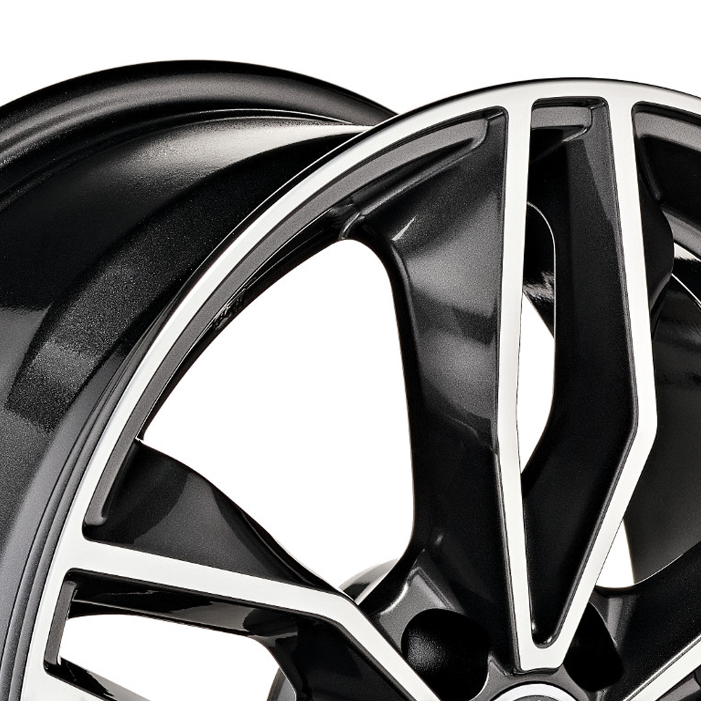18" MSW (by OZ) 71 Gloss Dark Grey Polished Alloy Wheels