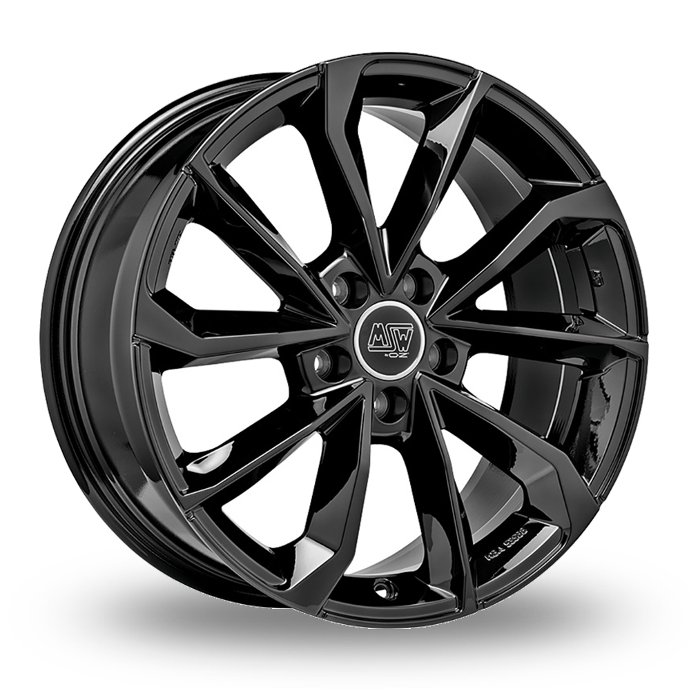 18 Inch MSW (by OZ) 42 Gloss Black Alloy Wheels