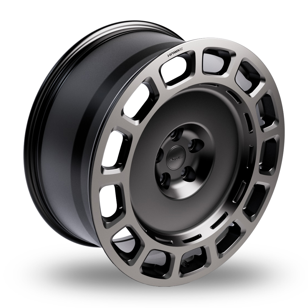 22" Hawke OCTAD Matt Black With Grey Alloy Wheels