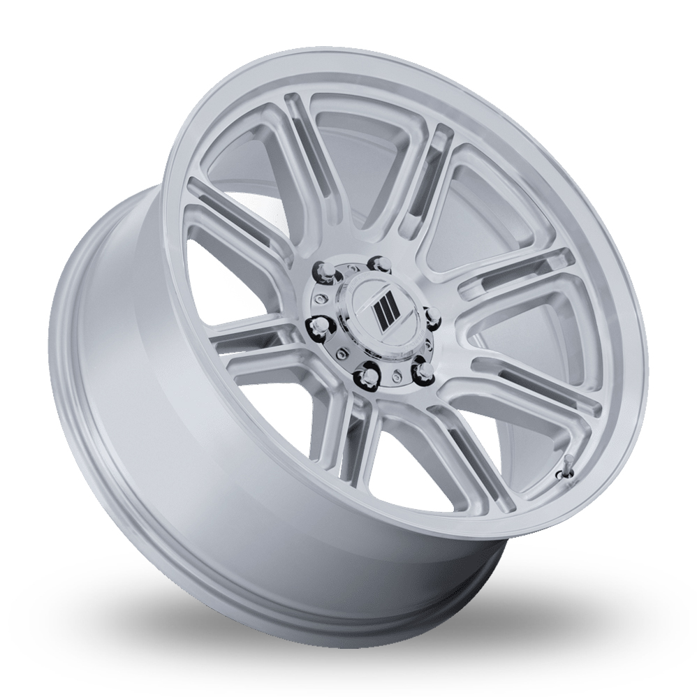 17" Pro Comp Alloys PA206 Snare Gloss Silver With Machined Face Alloy Wheels