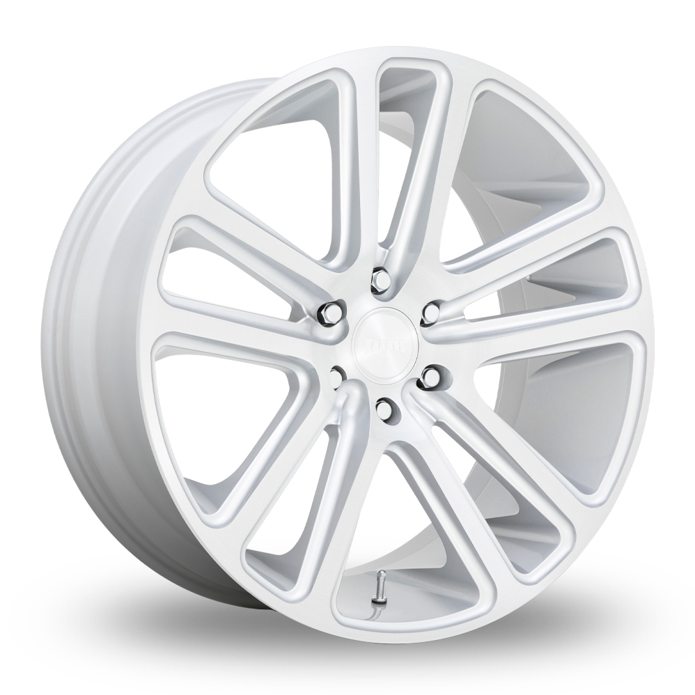 DUB S257 Flex (USA Warehouse) Gloss Silver Brushed Face Alloy Wheels