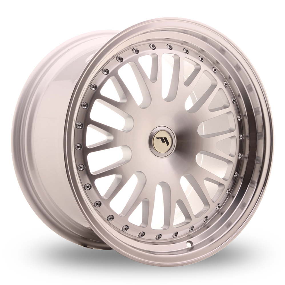 Japan Racing JR10 (9.5x18) (Custom Fitment) Silver Machined Face Alloy Wheels