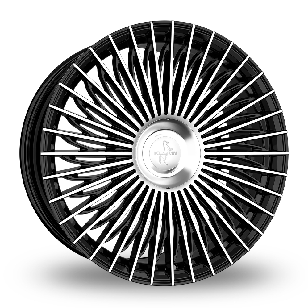 Keskin Tuning KT X1 Black Polished Alloy Wheels