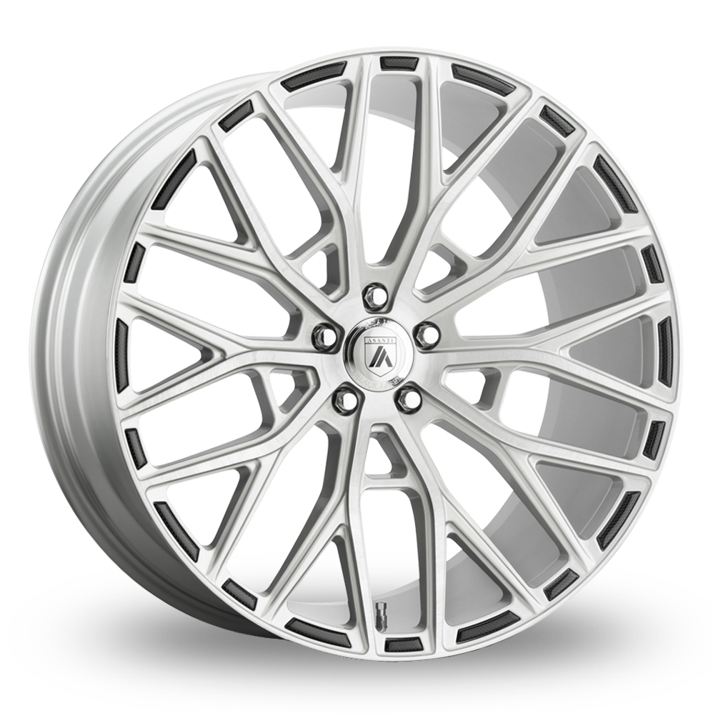 Asanti Black ABL-21 LEO (USA Warehouse) Brushed Silver Alloy Wheels