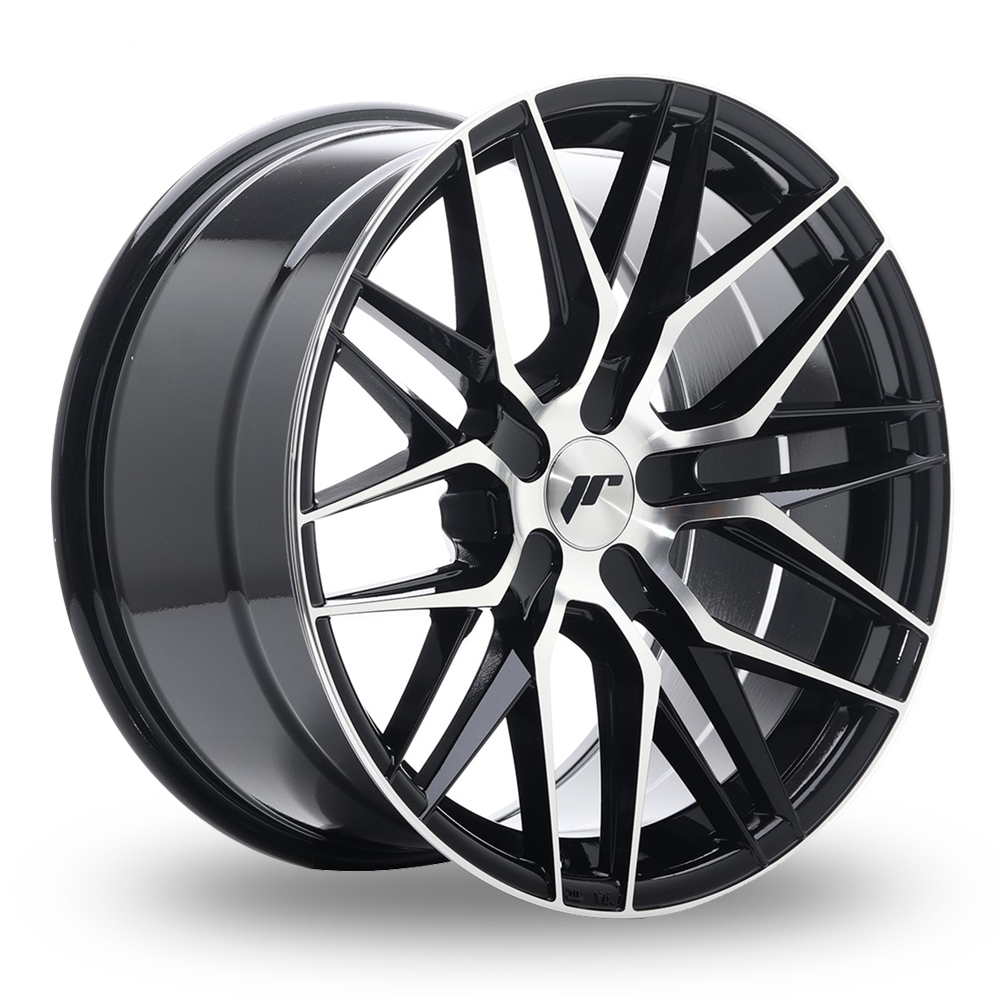 Japan Racing JR28 (9.5x18) (Custom Fitment) Gloss Black Machined Face Alloy Wheels