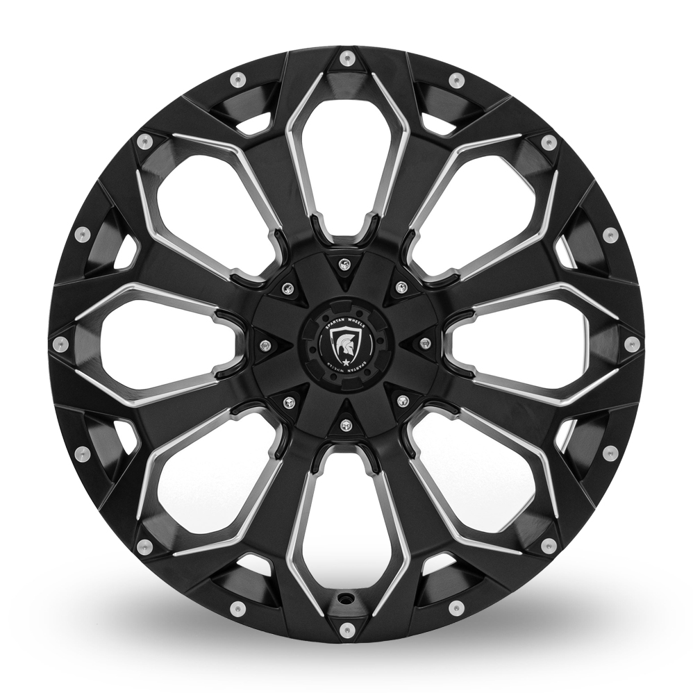 20" Spartan SW1 Satin Black & Chamfered Alloy Wheels