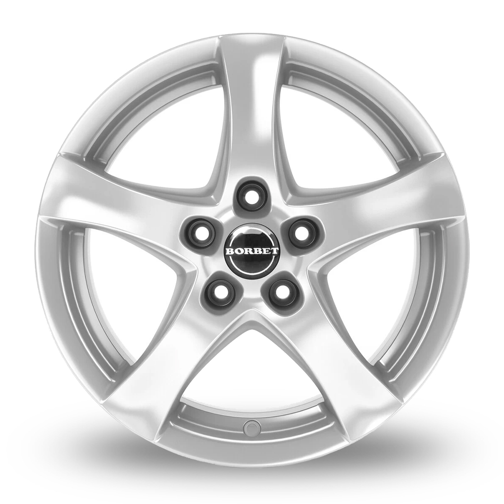 16" Borbet F Brilliant Silver Alloy Wheels