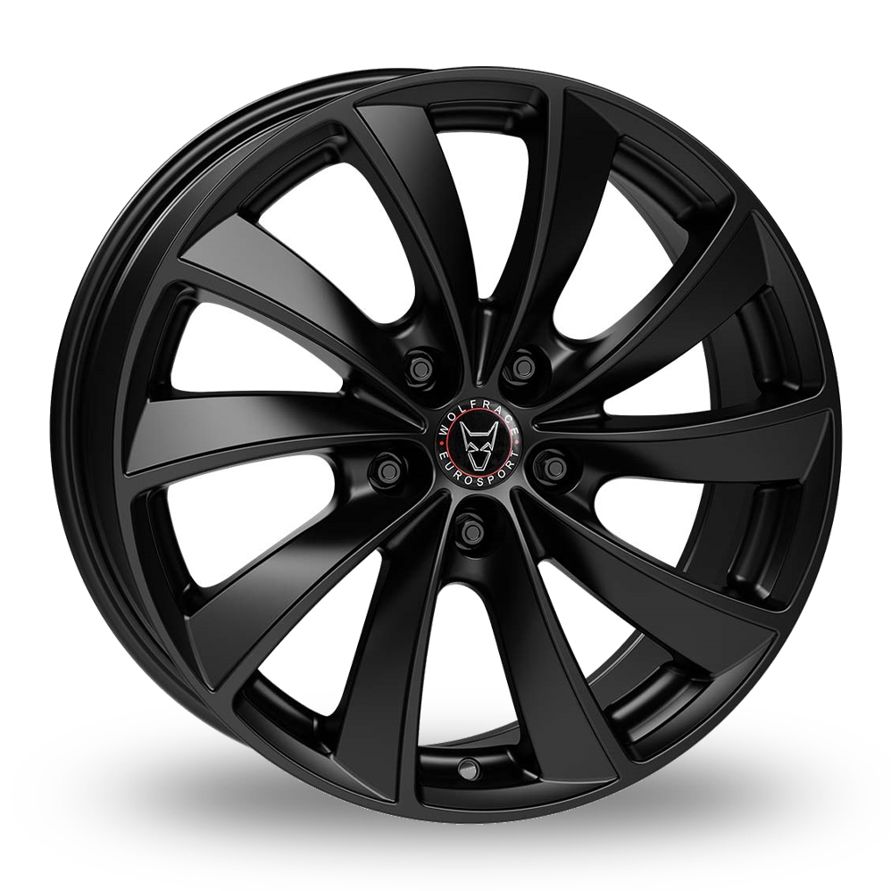 Wolfrace Eurosport TUV Lugano Racing Black Alloy Wheels