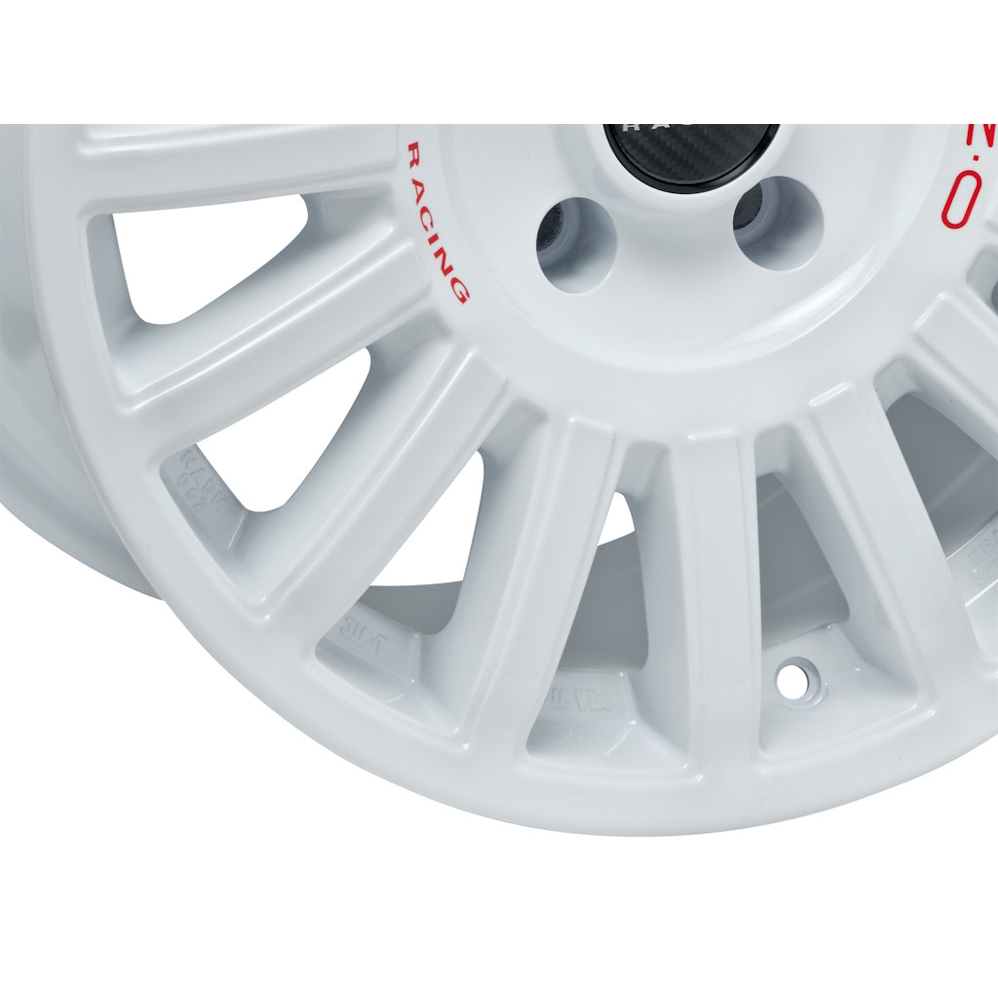 18" OZ Racing Rally Raid Race White Red Lettering Alloy Wheels