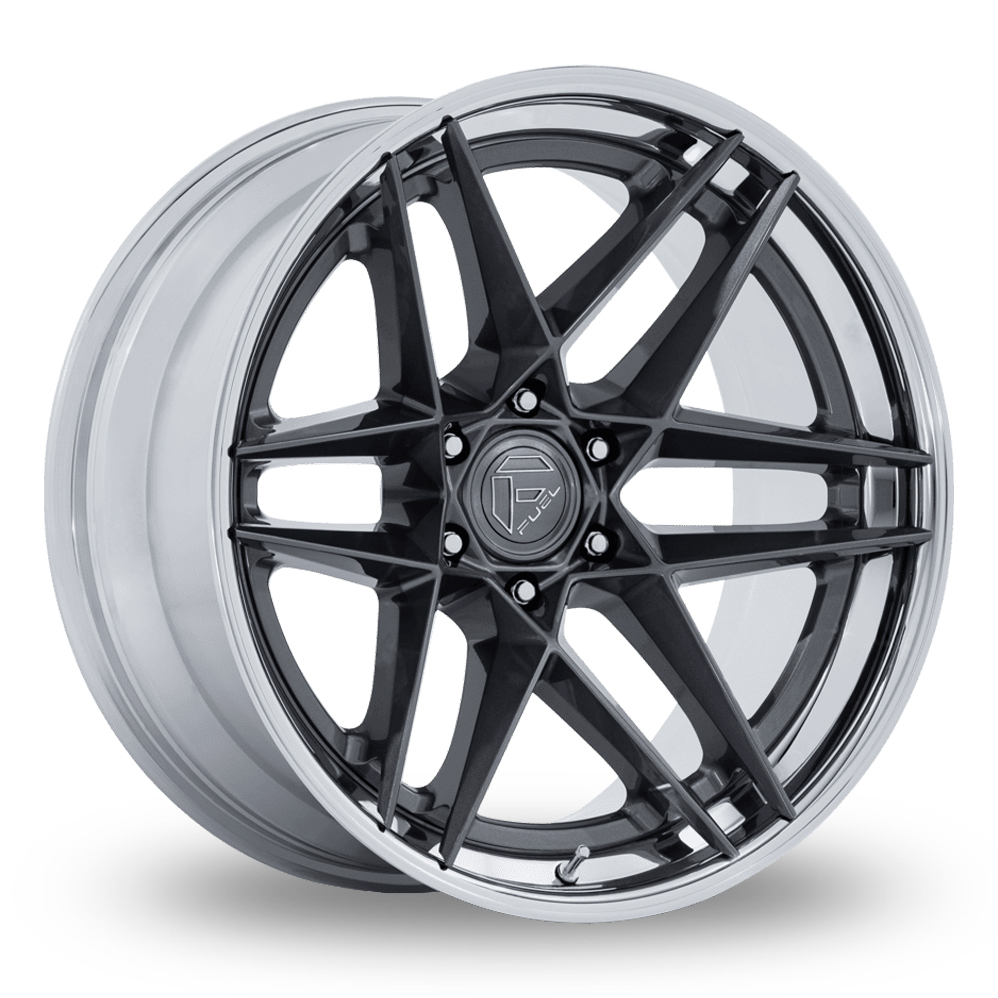 Fuel Off-Road FC408 Flight (USA Warehouse) Gloss Gunmetal Chrome Lip Alloy Wheels