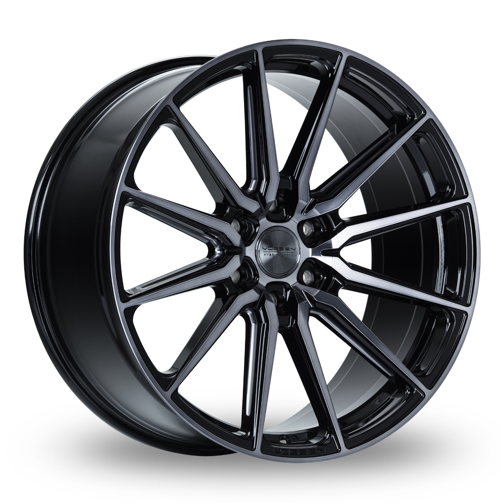 Vossen HF6-1 (10x24) (Deep Concave) Double Tinted Gloss Black Alloy Wheels