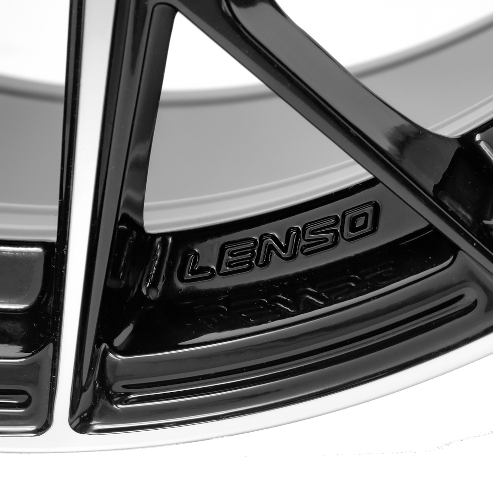 18" Lenso Ventus Gloss Black Polished Alloy Wheels