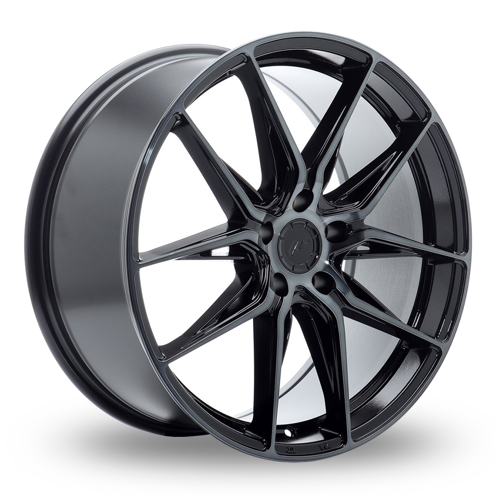 Japan Racing JR44 (9.5x19) (Custom Fitment) Black Machined Alloy Wheels