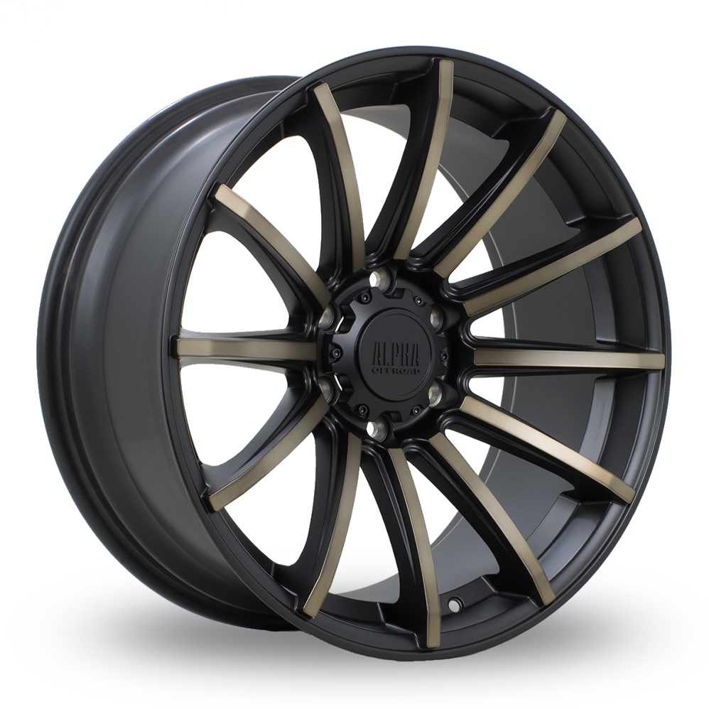 Alpha Off-Road Machete Satin Black Bronze Alloy Wheels