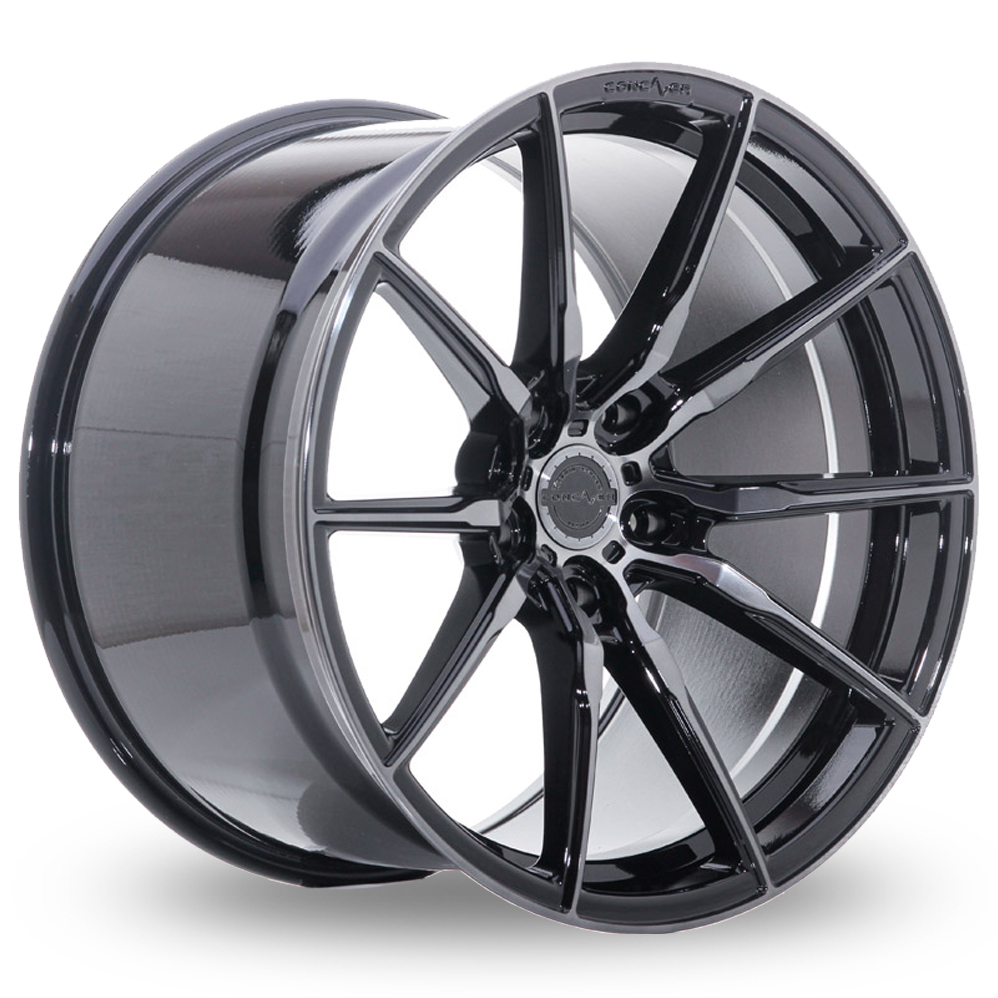 Concaver CVR4 (9x22) (Performance Concave) Double Tinted Black Alloy Wheels