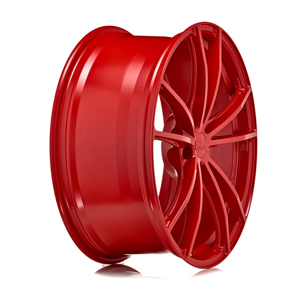 19 Inch Front & 20 Inch Rear OZ Racing Forged Zeus Red Alloy Wheels