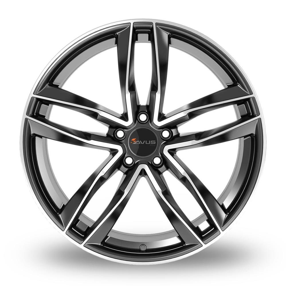 18" Avus Racing AF16 Anthracite Polished Alloy Wheels