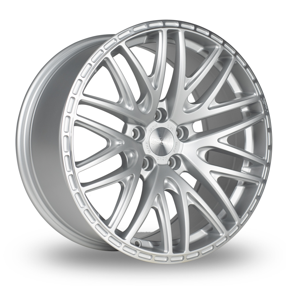 3SDM 0.75 Satin Silver Machined Lip Alloy Wheels