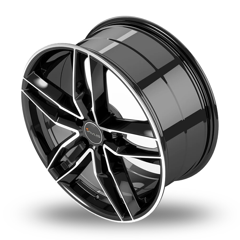 21" Avus Racing AF16 Black Polished Alloy Wheels