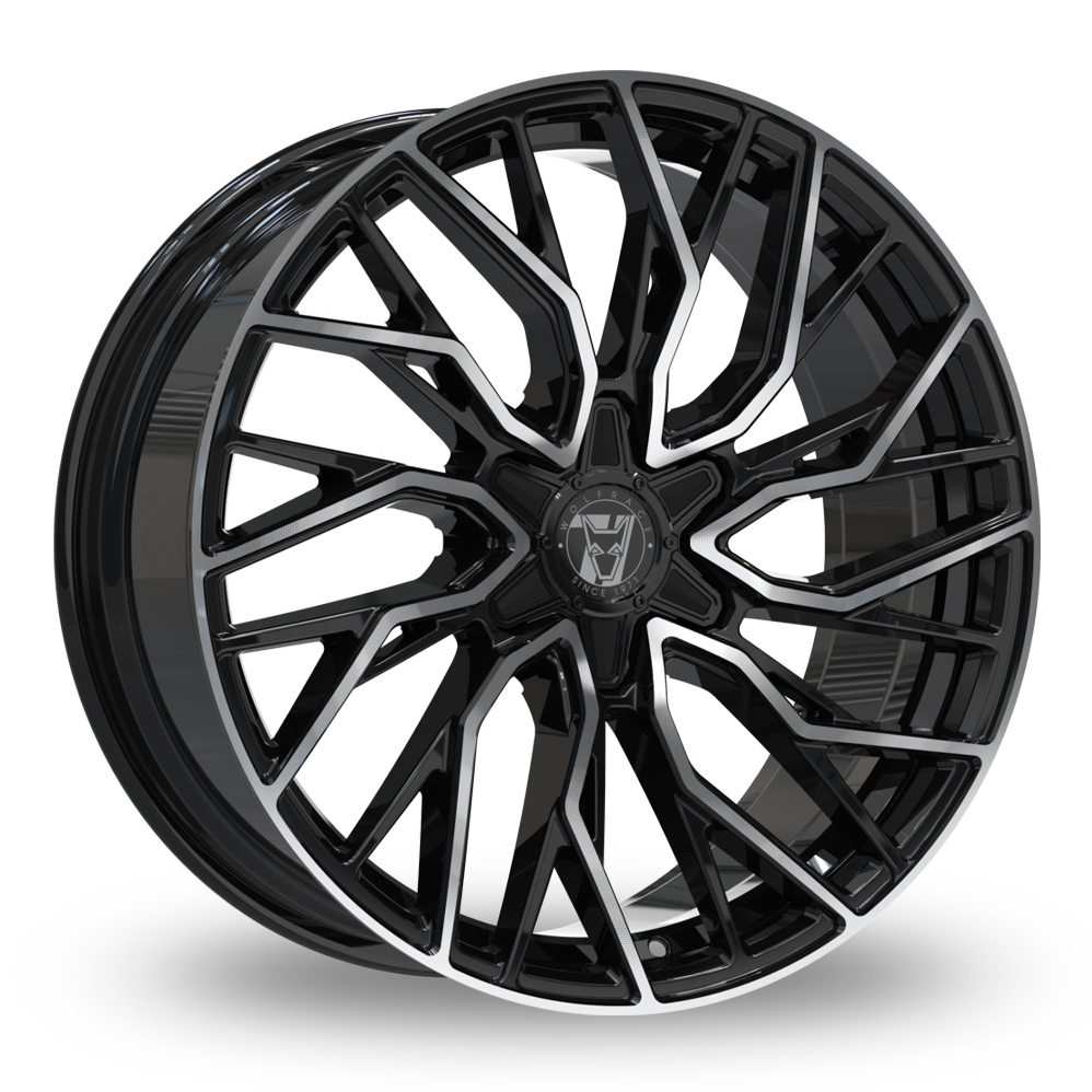 Wolfrace 71 Voodoo GT6 Gloss Raven Black Polished Alloy Wheels