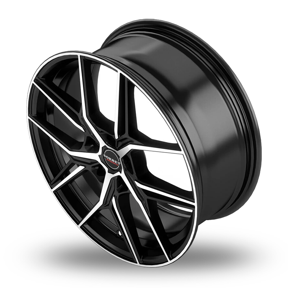 19" Borbet QX Matt Black Polished Alloy Wheels