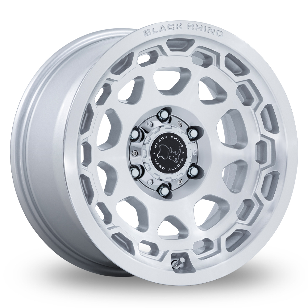 Black Rhino BR026 Congo (USA Warehouse) Gloss Silver With Machined Face Alloy Wheels