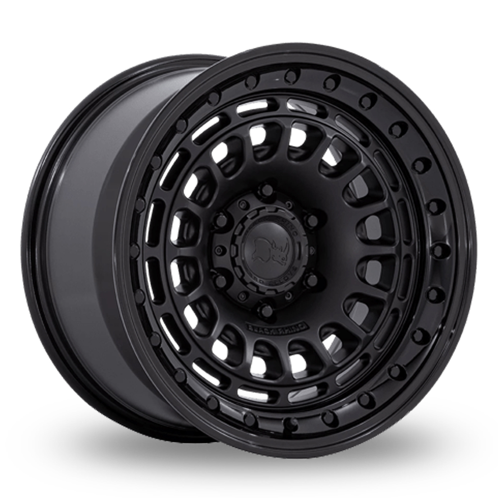 Black Rhino BR014 Sahara (USA Warehouse) Matte Black With Gloss Black Lip Alloy Wheels