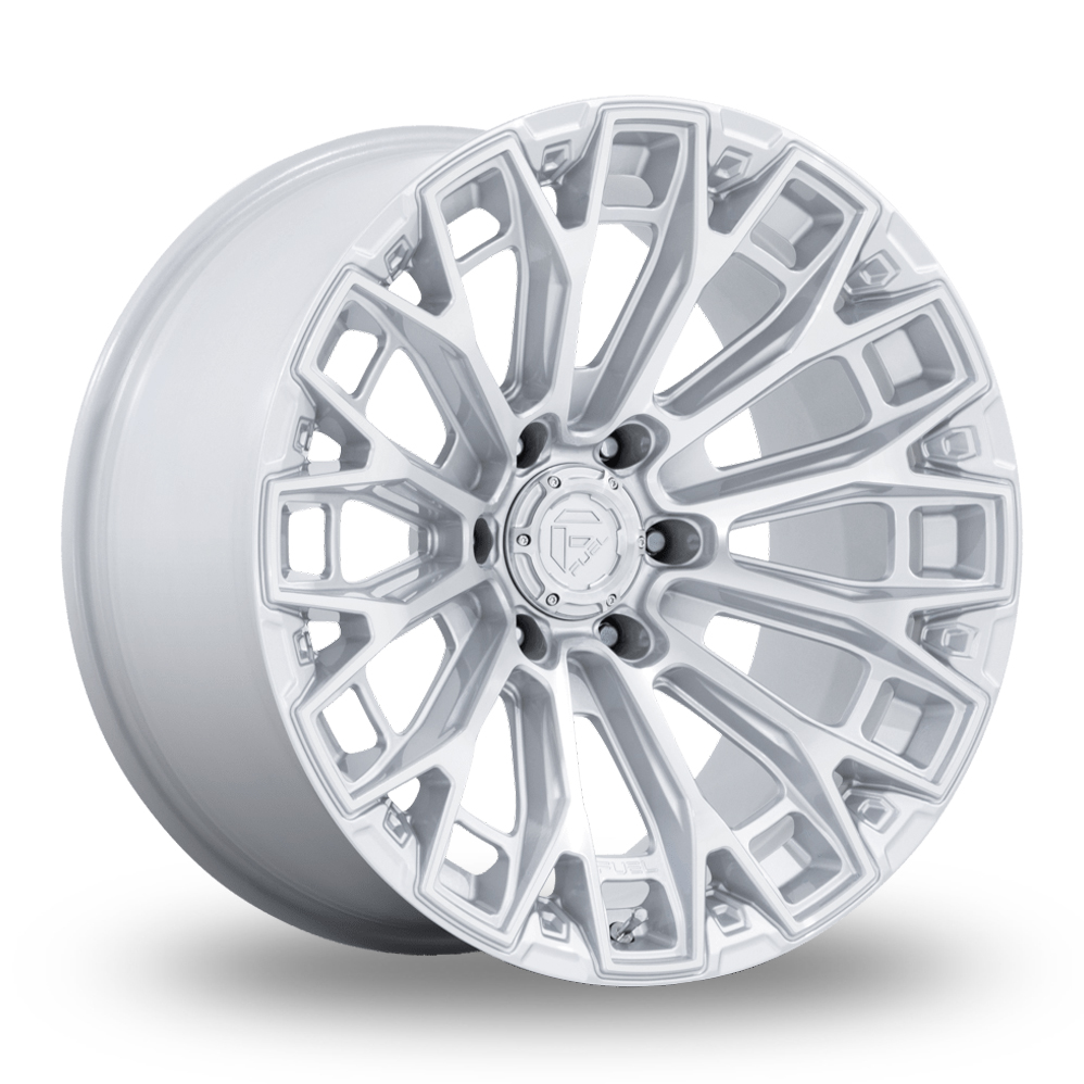 9x17 6x139.7 ET1 Fuel Off-Road FC882 Trax (USA Warehouse) (Gloss Silver W Machined Face) (106.1cb) (1202kg Load) (15.3kg Weight) Alloy Wheels