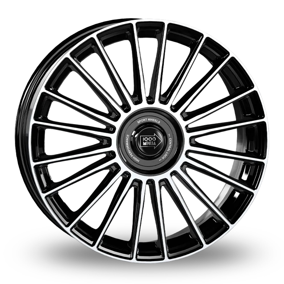 Mille Miglia MM1022 Gloss Black Polished Alloy Wheels
