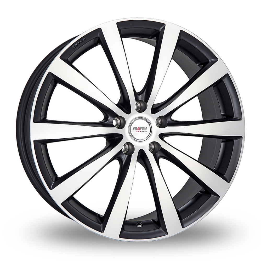 Platin P 66 Matt Black Polished Alloy Wheels