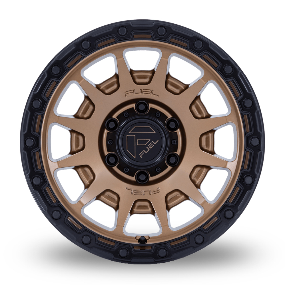 17" Fuel Off-Road FC884 Fortress Matte Bronze With Gloss Black Lip Alloy Wheels